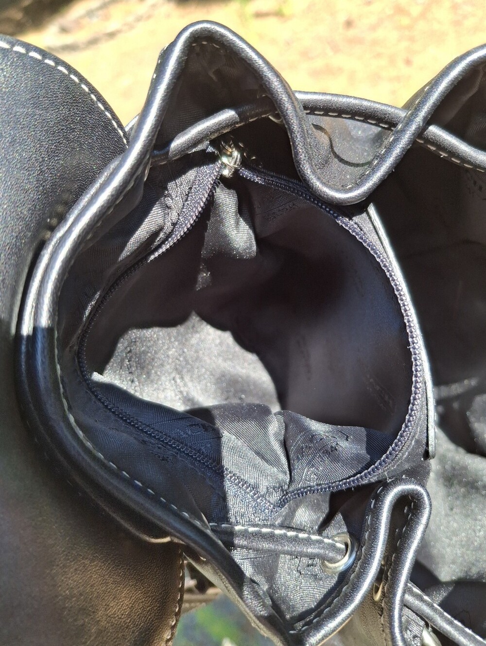 Vintage 2004 Coach Black Leather Legacy Backpack Daypack #9569 - Picture 13 of 15